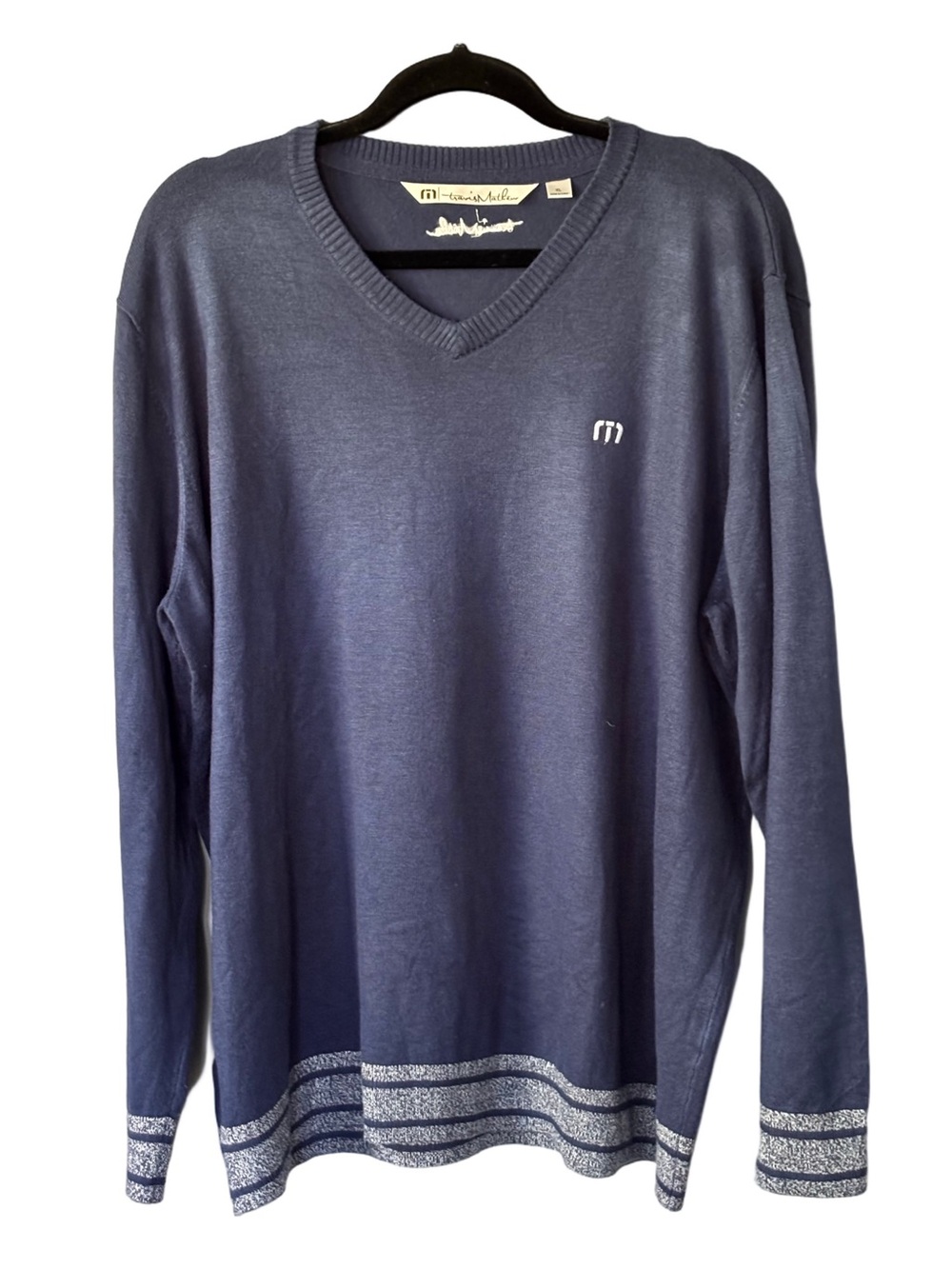 Travis Mathew V Neck Sweater XL Navy Golf Preppy Country Club